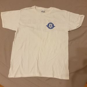 White teens soccer camp t-shirt 👕, size L (12/14 years)